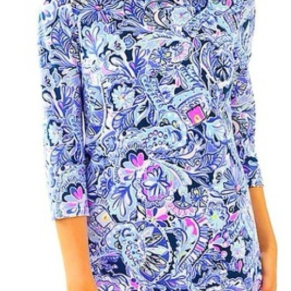 Lilly Pulitzer Saralyn  Blue and Purple Paisley dress